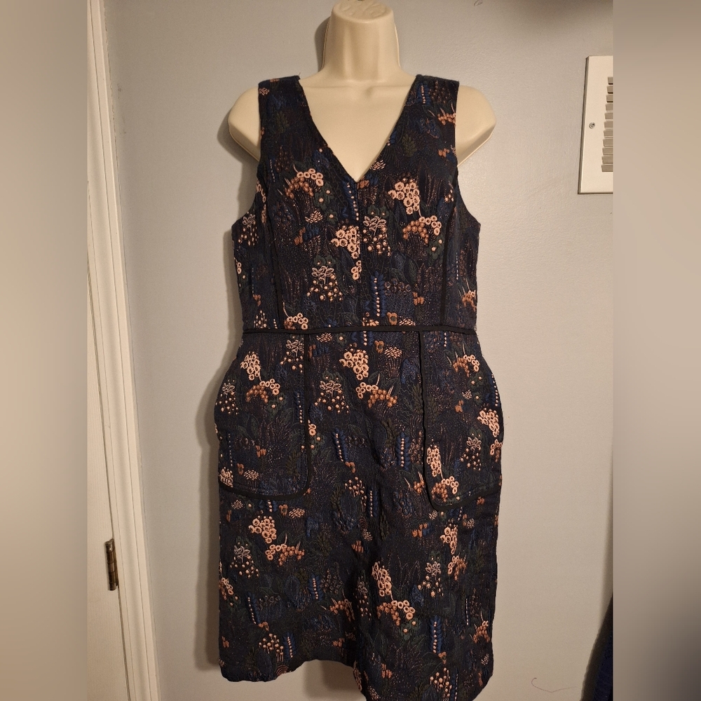 Ann Taylor Navy Floral Mini Dress